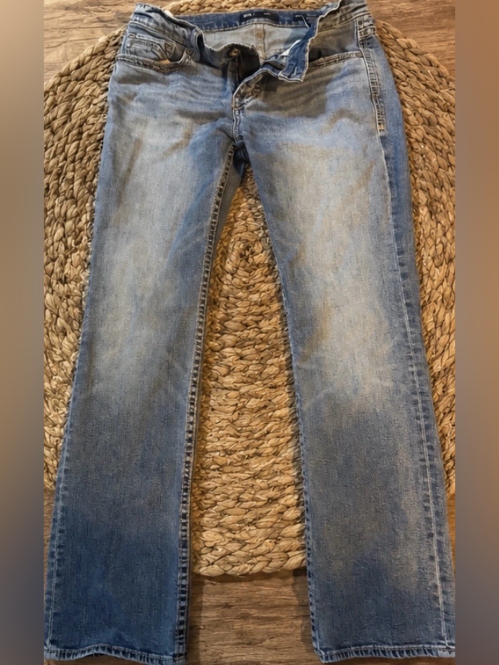 BKE Aiden Men's Washed Blue Slim Jeans